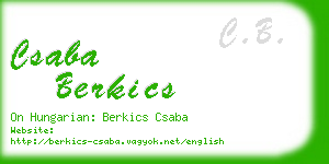csaba berkics business card